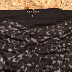 Athleta small workout Capri with skirt top
